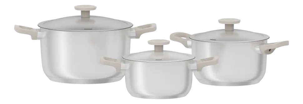 Pannenset BergHOFF LEO Bolt Oyster (6-Delig)