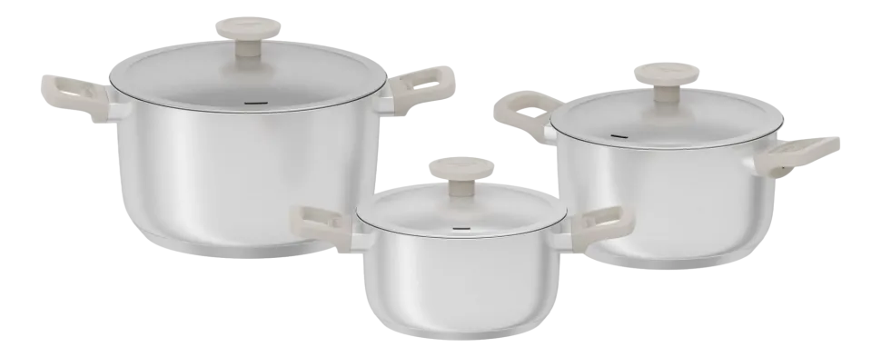 Pannenset BergHOFF LEO Bolt Oyster (6-Delig)