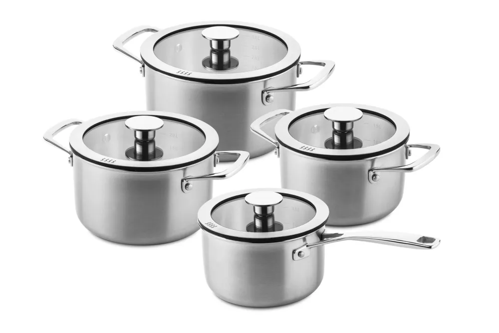 Ducq Pannenset Stainless-Steel (4-Delig) Online