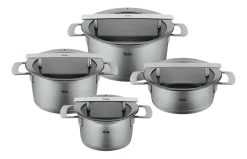 Pannenset Fissler Phi Collection met Glasdeksels (4-delig)