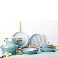 Pannenset GreenPan Padova Smokey Blue Met Keramische Antikleeflaag 26 / 30 cm (2-Delig)