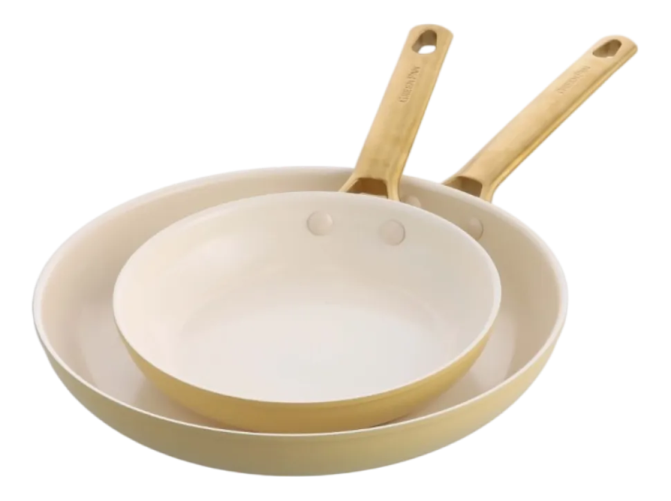 Pannenset GreenPan Padova Sunshine Yellow Met Keramische Antikleeflaag 20 / 26 cm (2-Delig)