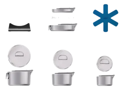 Pannenset Joseph Joseph Space Steel (5-Delig)