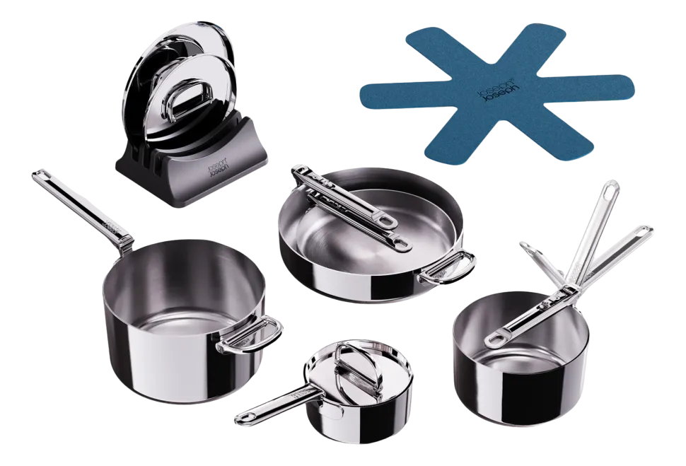 Pannenset Joseph Joseph Space Steel (5-Delig)