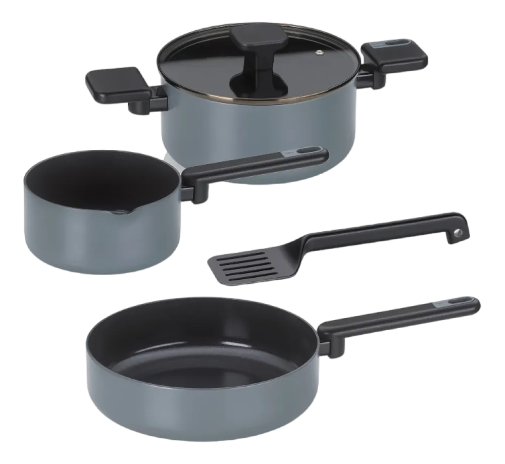 Kela Pannenset Mira Dark Grey (5-Delig) Best