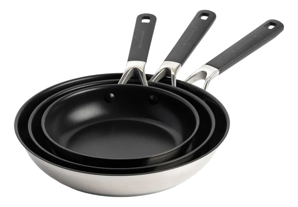 Pannenset KitchenAid Classic Stainless Steel 20 cm, 24 cm & 28 cm (3-delig)