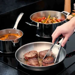 Pannenset Tramontina Grano 3-Laags Zilver (4-Delig)