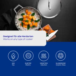 Pannenset Tramontina Grano 3-Laags Zilver (4-Delig)
