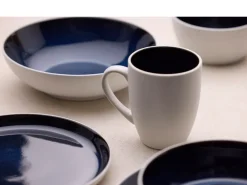 Pastabord Bitz Gastro White / Dark Blue 20 cm (Set van 6)