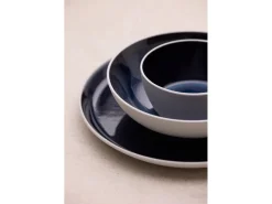 Pastabord Bitz Gastro White / Dark Blue 20 cm (Set van 6)