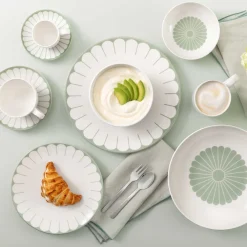 Villeroy & Boch Pastabord Fleur Vert Ø24cm (6 delig) New