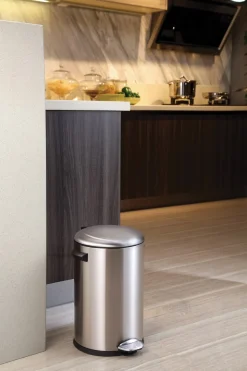 Pedaalemmer EKO Belle Deluxe Mat Zilver RVS 20L