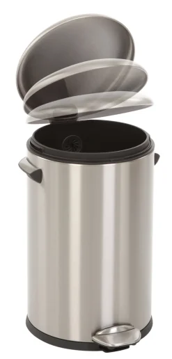 EKO Pedaalemmer Belle Deluxe Mat Zilver RVS 12L Hot