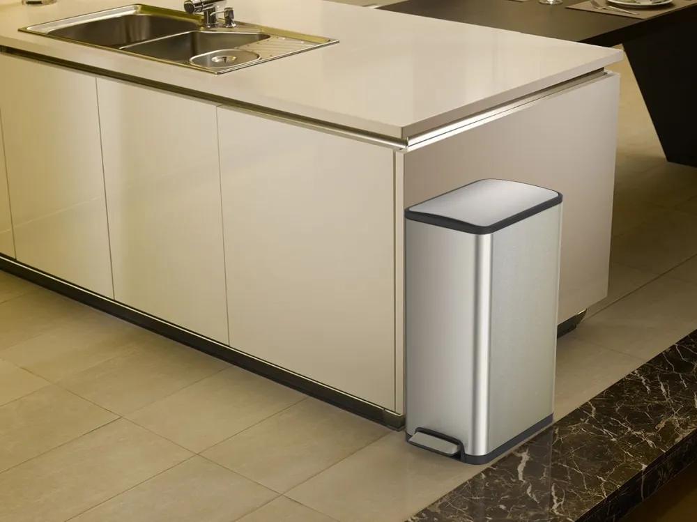 EKO Pedaalemmer Ecoslim Step Bin 45L Mat RVS Outlet