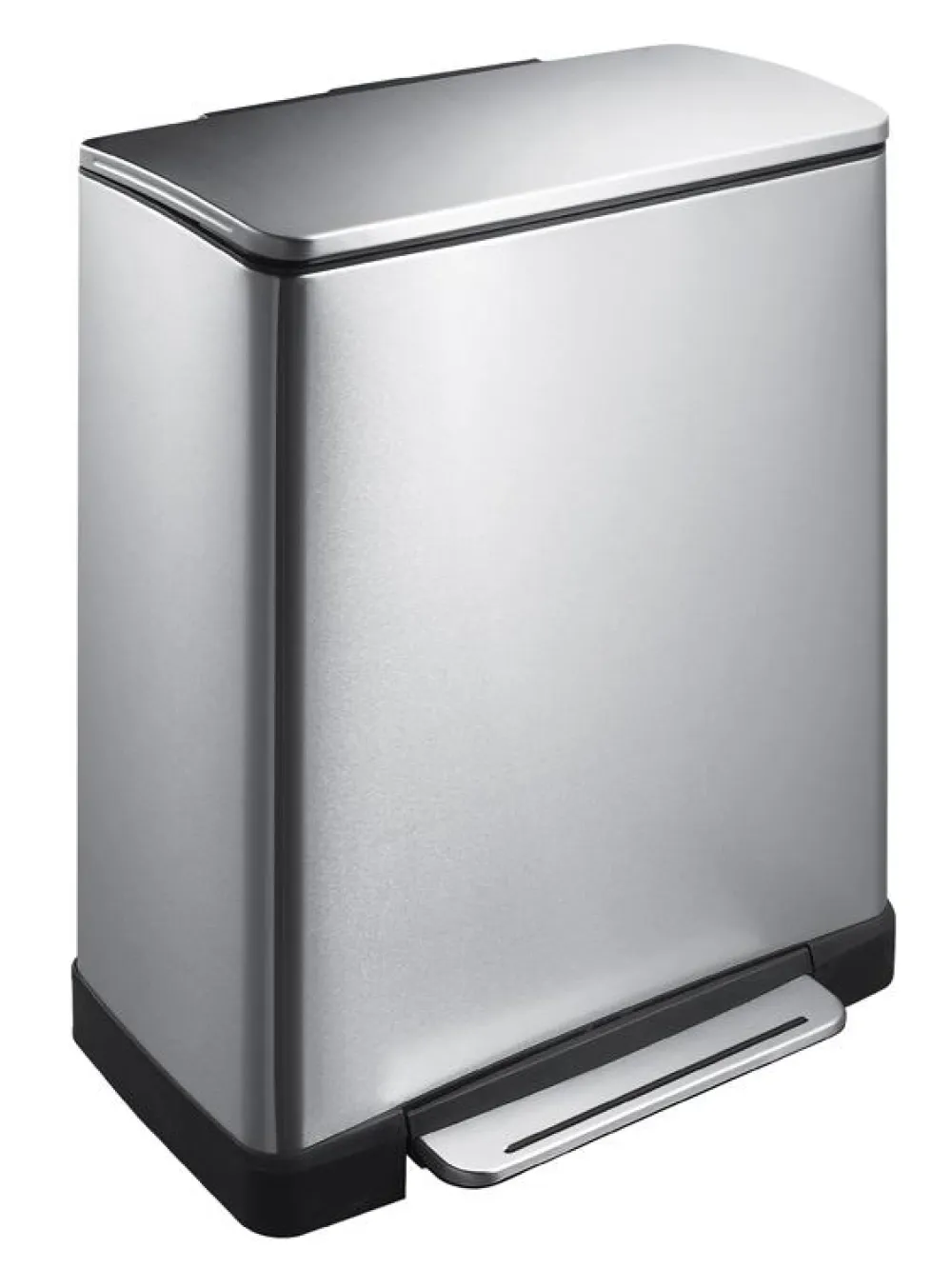 EKO Pedaalemmer E-Cube Recycling Mat Zilver Inox 28+18L Best