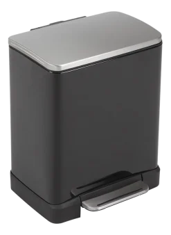 Pedaalemmer EKO E-Cube Zwart Mat RVS 20L