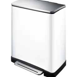 EKO Pedaalemmer Recycle E-Cube 28L + 18L Wit