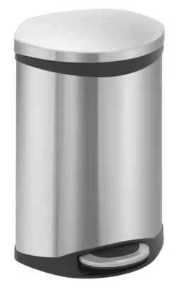 Pedaalemmer EKO Shell Bin Mat Zilver RVS 10L