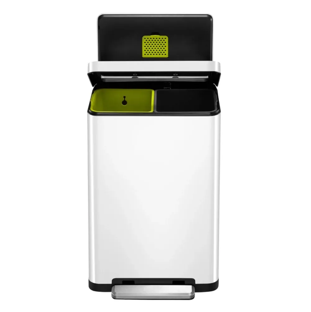EKO Pedaalemmer X-Cube 20L + 20L Wit