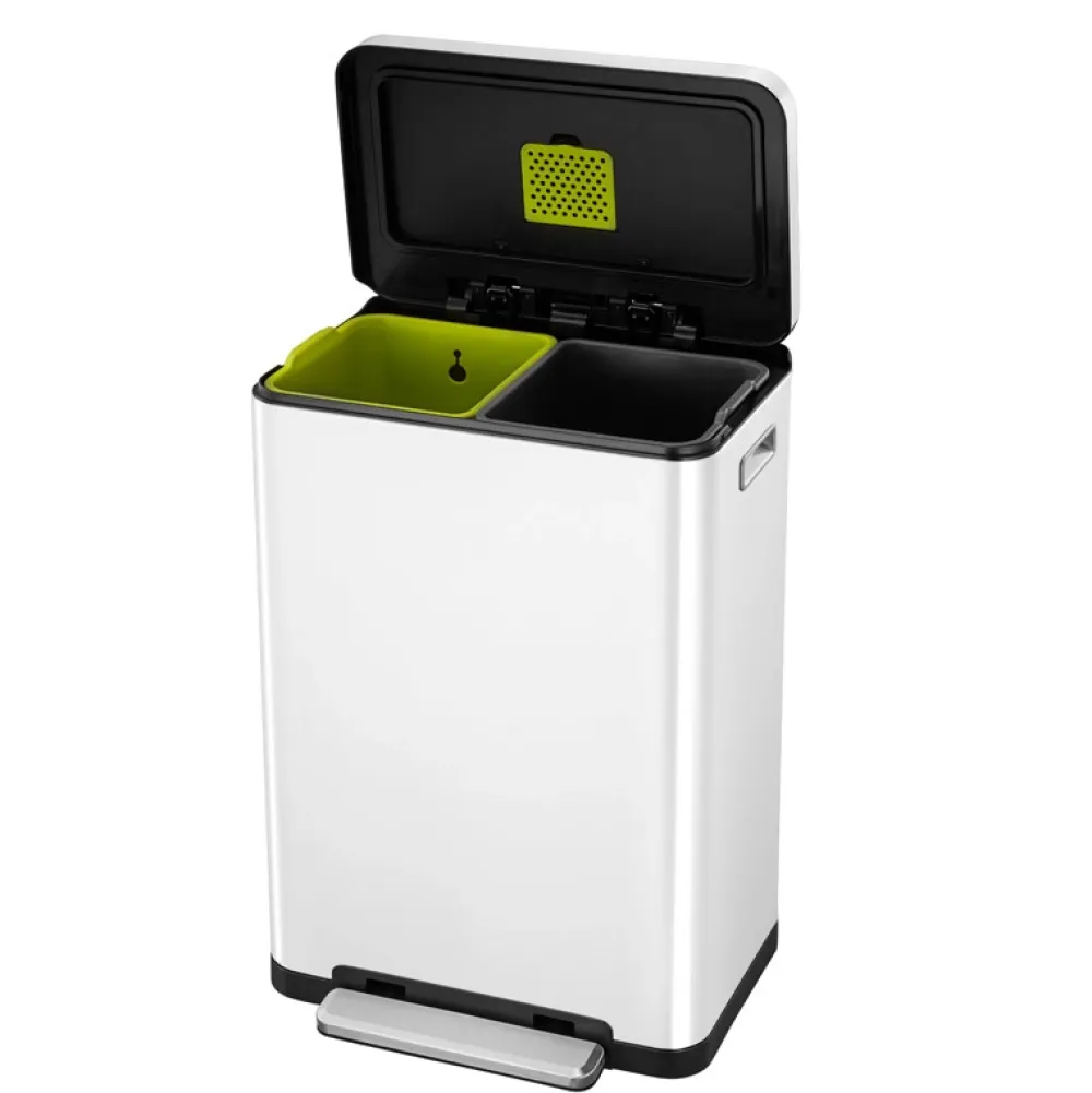 EKO Pedaalemmer X-Cube 20L + 20L Wit