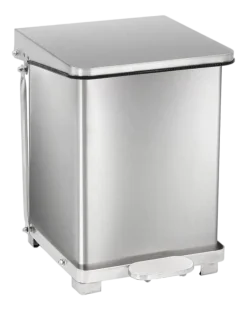 Pedaalemmer Industrieël Mat Zilver RVS 27L