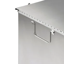 Pedaalemmer Industrieël Mat Zilver RVS 90L