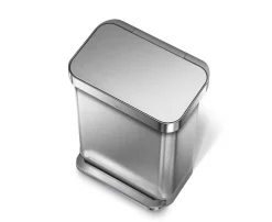 simplehuman Pedaalemmer Rectangular Liner Pocket RVS Zilver 55L Outlet