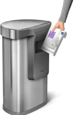 simplehuman Pedaalemmer Rectangular Liner Pocket RVS Sensor 45L Online