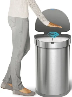 simplehuman Pedaalemmer Rectangular Liner Pocket RVS Sensor 45L Online