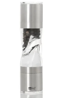 Peper- en Zoutmolen Adhoc Duomill Pure Mini 2 in 1 Zilver
