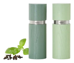 Peper- en Zoutmolen AdHoc Textura Dark Green & Light Green 15 cm
