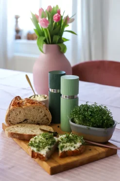Peper- en Zoutmolen AdHoc Textura Dark Green & Light Green 15 cm