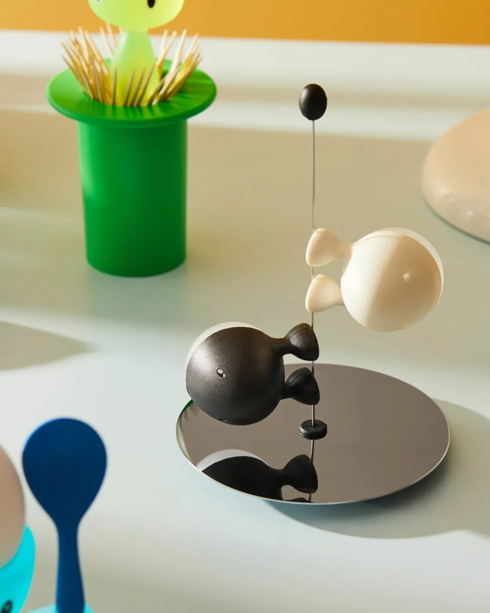 Peper- en zoutmolen Alessi Lilliput Black and White