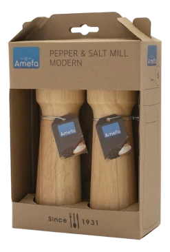 Amefa Peper- en zoutmolen Modern Wood 15 cm