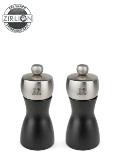Peper- en Zoutmolen Peugeot Fidji Mat Zwart / Inox 12 cm