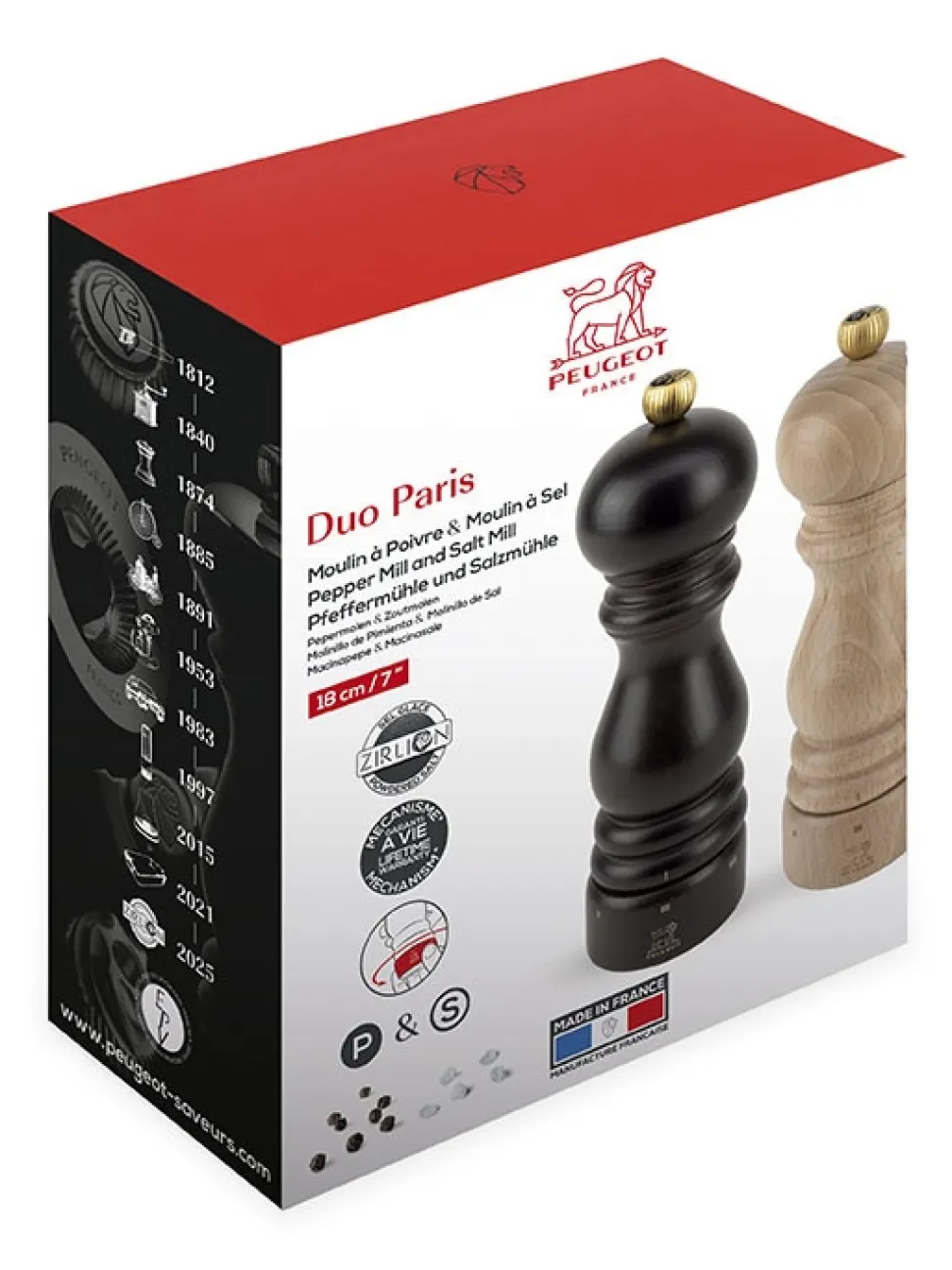 Peper- en Zoutmolen Peugeot Paris u'Select Chocolade / Naturel 18 cm