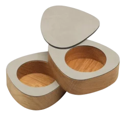 Peper- en zoutstel Lind DNA Curve Salt & Pepper Nupo Light Grey (Set van 2)