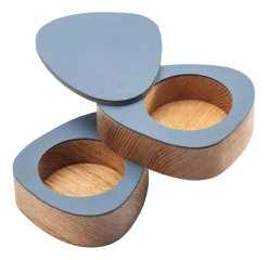 Lind DNA Peper- en zoutstel Curve Salt & Pepper Nupo Dark Blue (Set van 2)