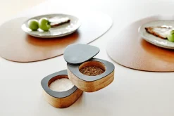 Peper- en zoutstel Lind DNA Curve Salt & Pepper Nupo Caviar (Set van 2)