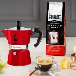 Bialetti Percolator Moka Express Red 3-kops Clearance