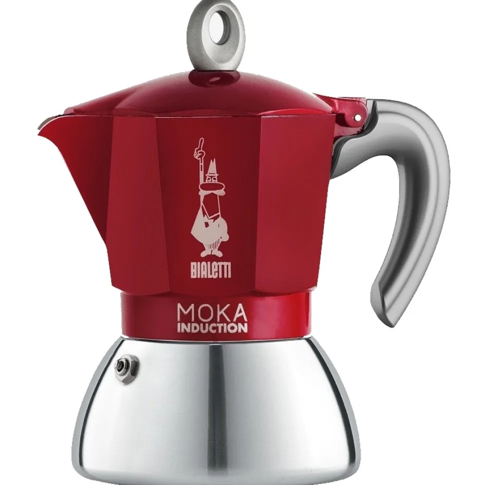 Percolator Bialetti Moka Induction Red 4-kops