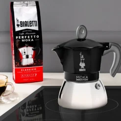 Bialetti Percolator Moka Induction Black 2-kops Hot