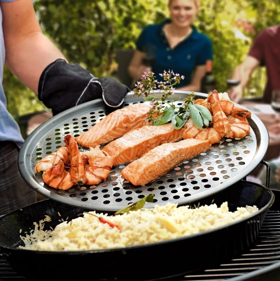 Pizzaplaat Outdoorchef Middel Zwart (2-Delig)
