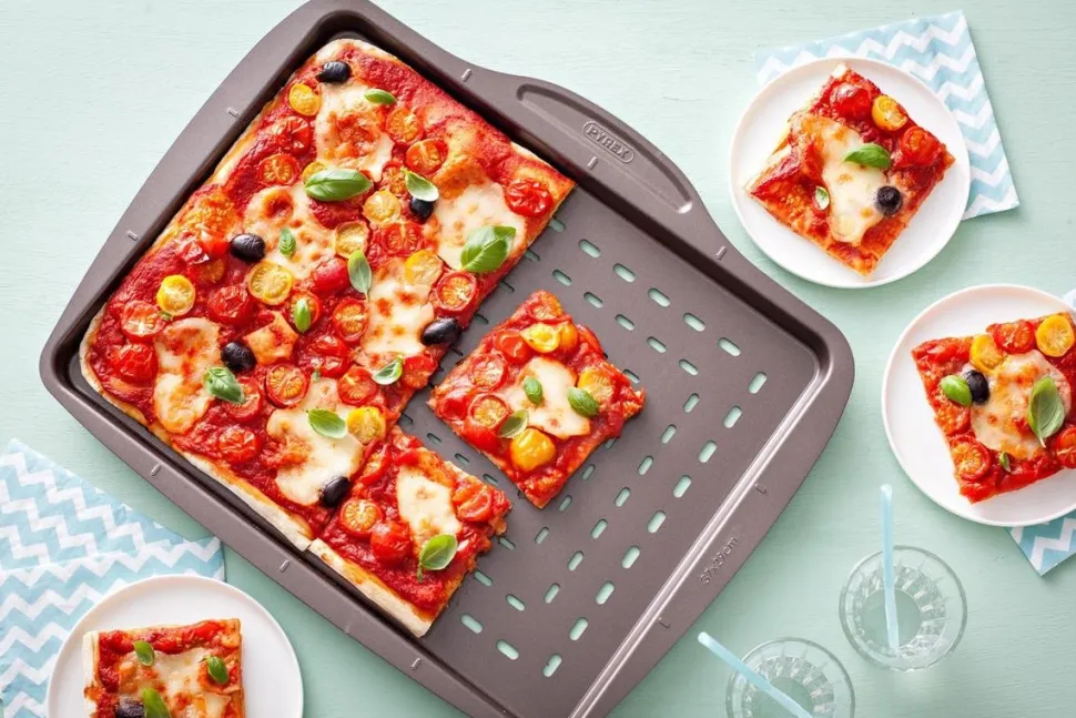 Pizzaplaat Pyrex Asimetria Bruin 37 x 29 cm