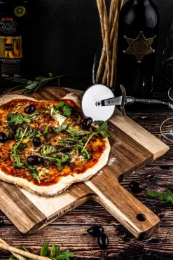Pizzasnijder Laguiole Style de Vie Premium Line Met Snijplank Zwart