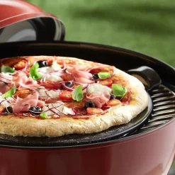 Emile Henry Pizzasteen BBQ Ceramic Glad Fusain 37 cm Outlet