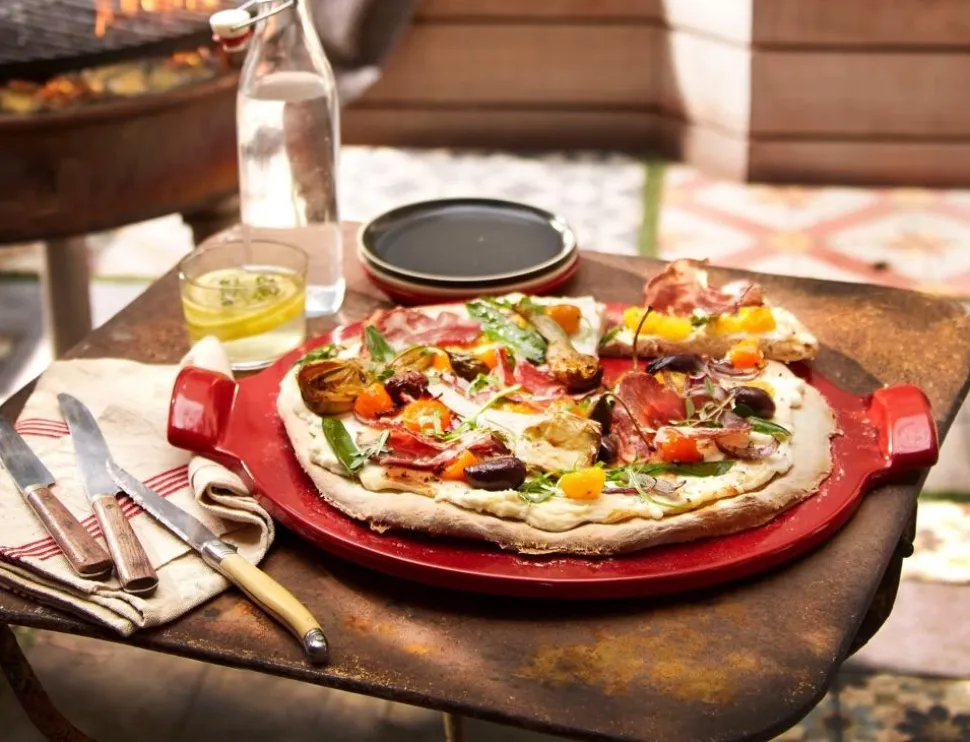 Pizzasteen Emile Henry Glad Grand Cru 37 cm