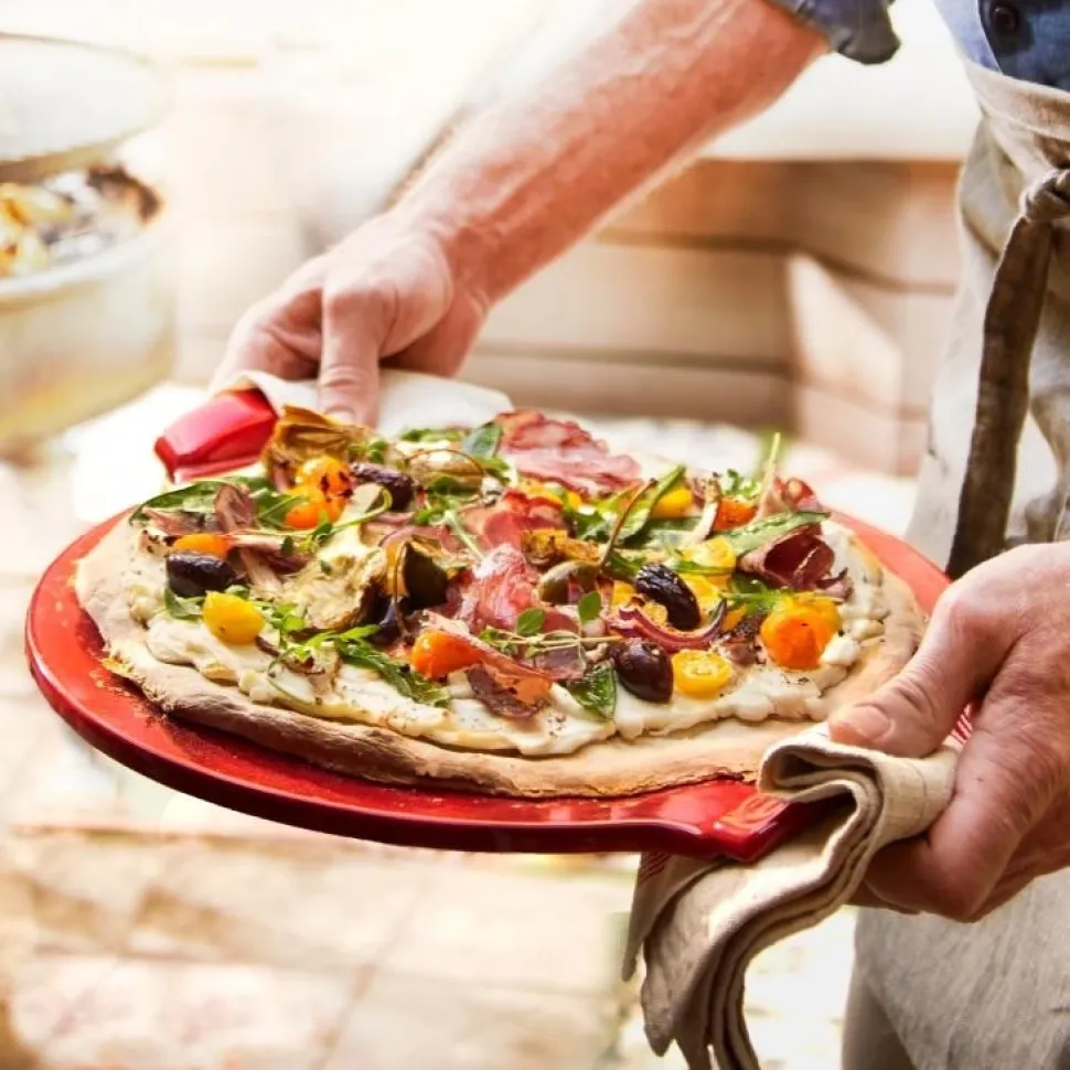 Pizzasteen Emile Henry Glad Grand Cru 37 cm