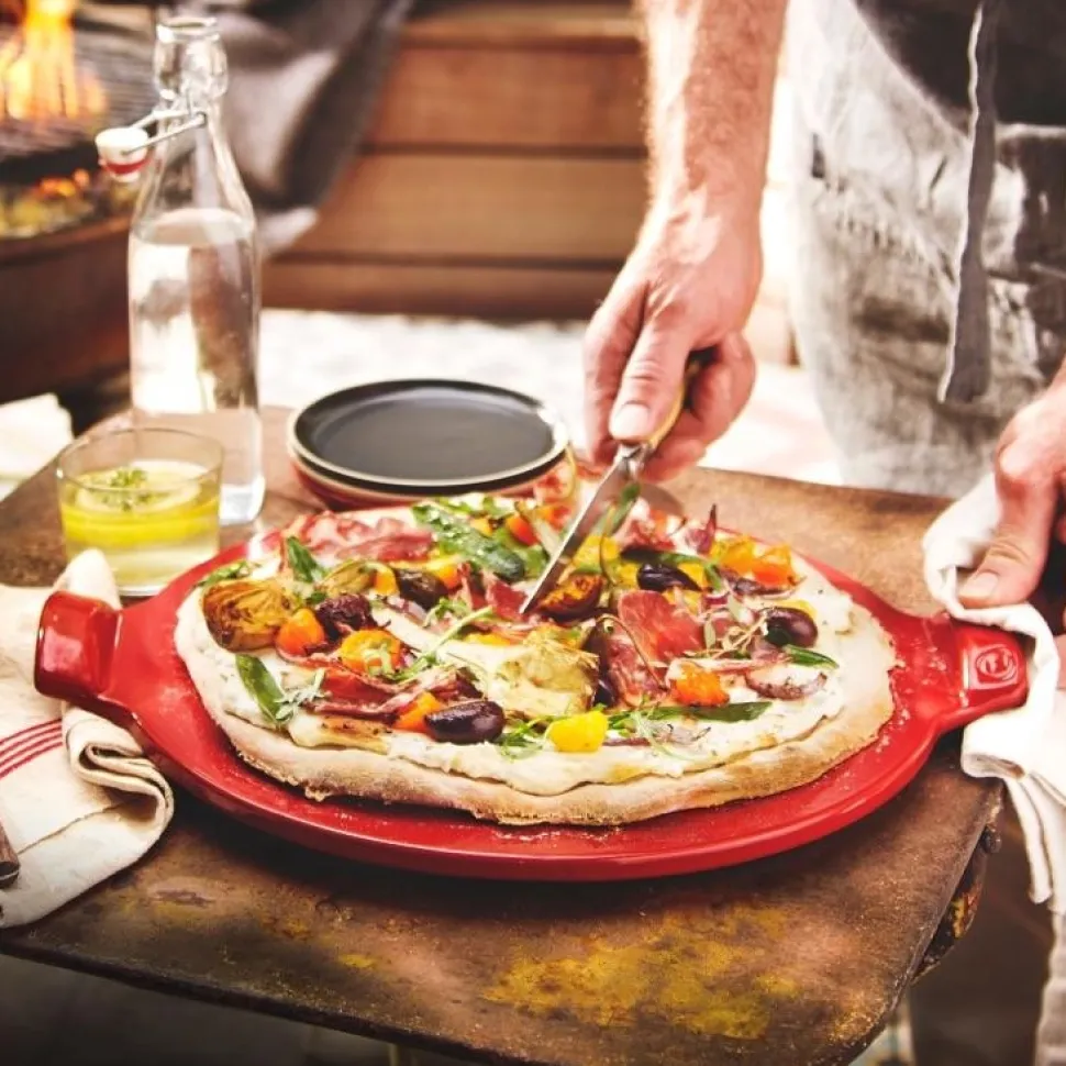 Pizzasteen Emile Henry Glad Grand Cru 37 cm