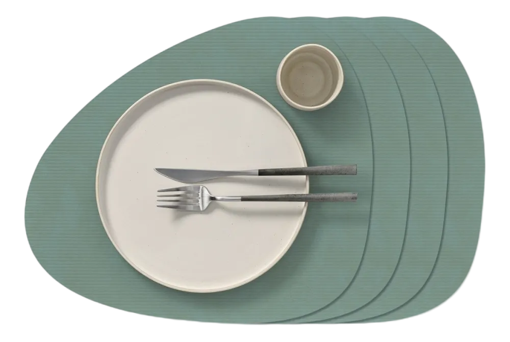 Lind DNA Placemat Curve L Corduroy Nupo Pastel Green (Set van 4) Clearance